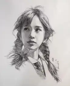 极品五大美女素描,独特的风格,让人看了移不开眼睛