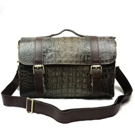 小童马新款真牛皮女包女士时尚复古邮差包手提单肩斜挎潮包包8117