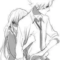 求跟这个类似的头像,头像里一男一女的,接近黑白的动漫的