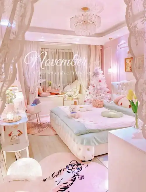 小夫妻130平米婚房也太漂亮了,暖色系浪漫的奶油轻法式