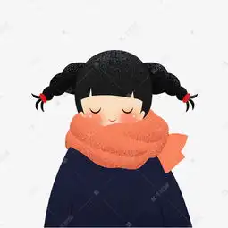 卡通手绘戴帽子围围巾的小女生素材图片免费下载高清psd千库网图片编号11399703