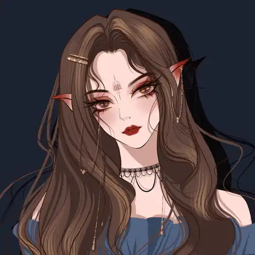 暗黑系古风手绘女头