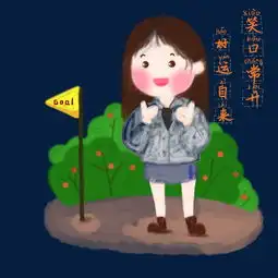 好运系列蜡笔风女孩上学图片素材其他格式下载动漫人物大全