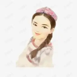 手绘维吾尔族美女素材图片免费下载高清png千库网图片编号9176773