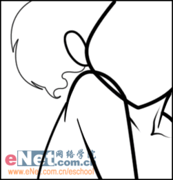 ps黑白卡通头像制作