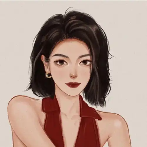 高冷系女生头像手绘不露