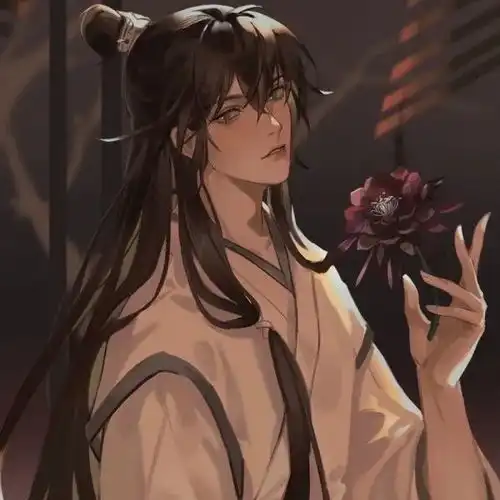 古风动漫男头明月斜,秋风冷,今夜故人来不来,教人立尽梧桐影