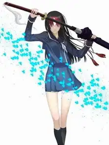 骚动的长发,二次元黑长直美少女