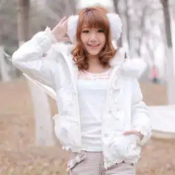 淘金币媚婍装日系甜美外套蕾丝花边保暖棉衣堆糖,美图壁纸兴趣社区