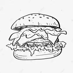 食物黑白线描线稿12素材图片免费下载千库网