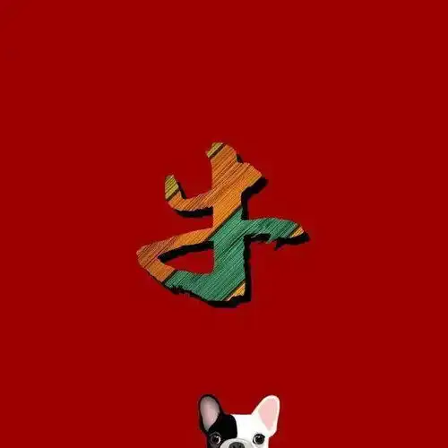 大道至简大号姓氏搭配纯色背景,简约但不简单