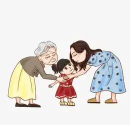 妈妈女儿微信头像卡通婆