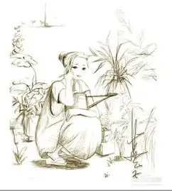 ps板绘漫画气氛的表达式画明亮的庭院里的姑娘