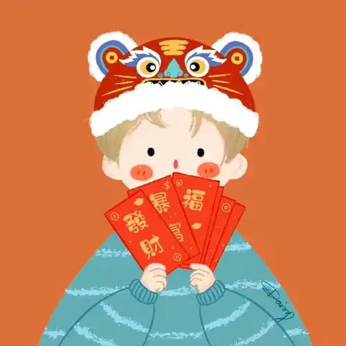 红色系男生头像过年出征