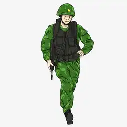 军人卡通头像男生军人