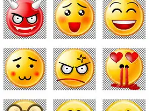 呆萌黄色qq表情png素材下载图片模板0.37mb其他大全