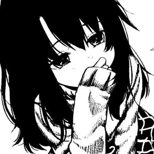 头像女动漫黑白系emo