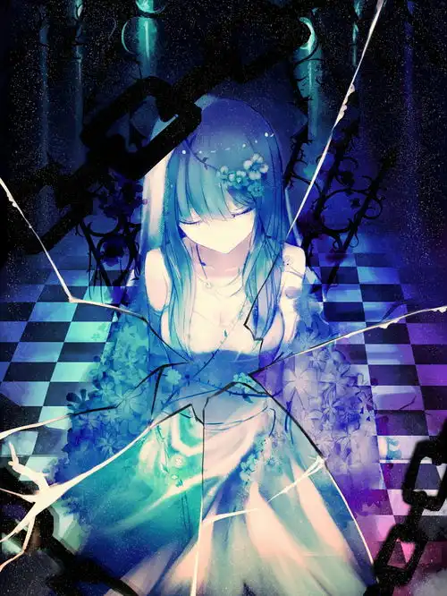 动漫女生头像唯美梦幻蓝