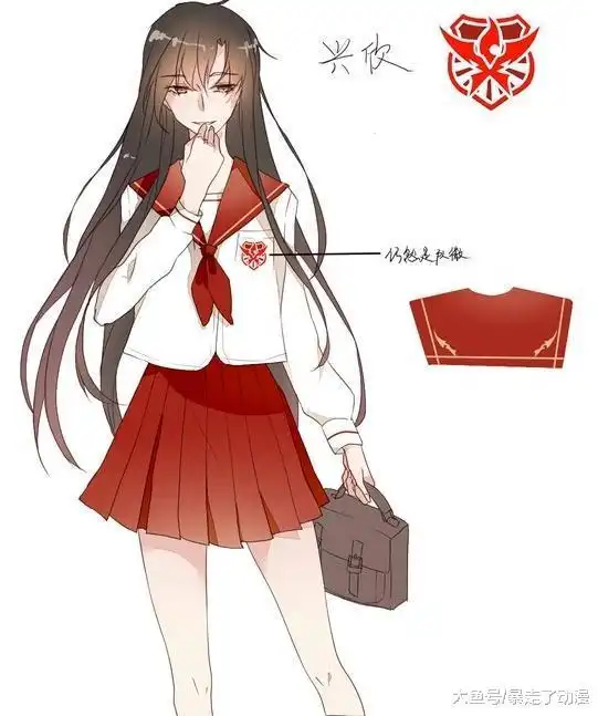 全职高手当队徽拟人穿上jk后,蓝雨柔情似水,兴欣变霸气女王