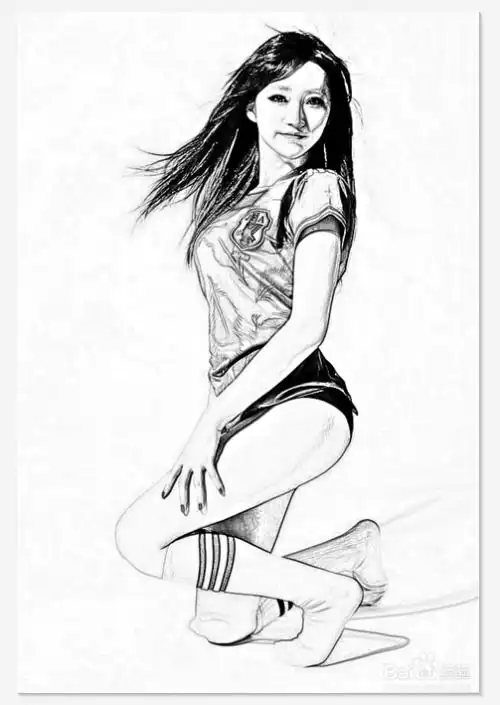 美图秀秀制作蜡笔素描画