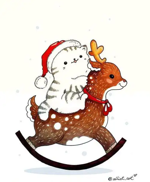 治愈系喵星人系列插画