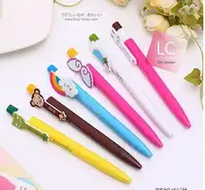 wj058韩国文具彩虹翅膀笔卡通圆珠笔批发彩虹笔价格厂家图片