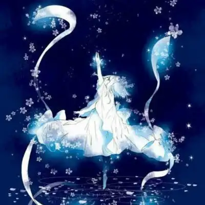 蓝色系动漫女头掬一捧蓝天,蓝得纯粹,蓝得深邃