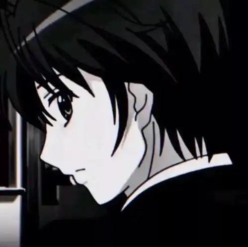 猫系动漫头像男黑色背景