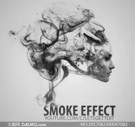创意的烟雾特效人像psd源文件