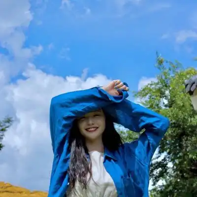 小清新蓝色系列女生头像