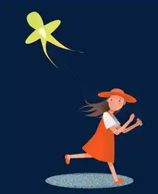 放风筝主题之治愈系插画图片素材psb格式下载动漫人物大全