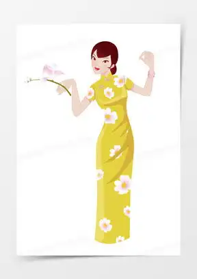 卡通旗袍女人png图片素材免费下载png格式熊猫办公