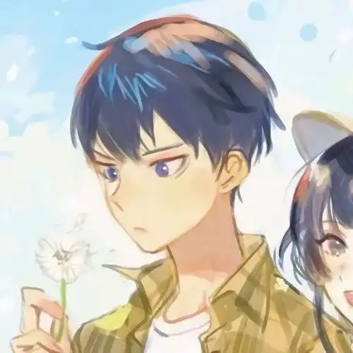 情侣头像萌系卡通一男一