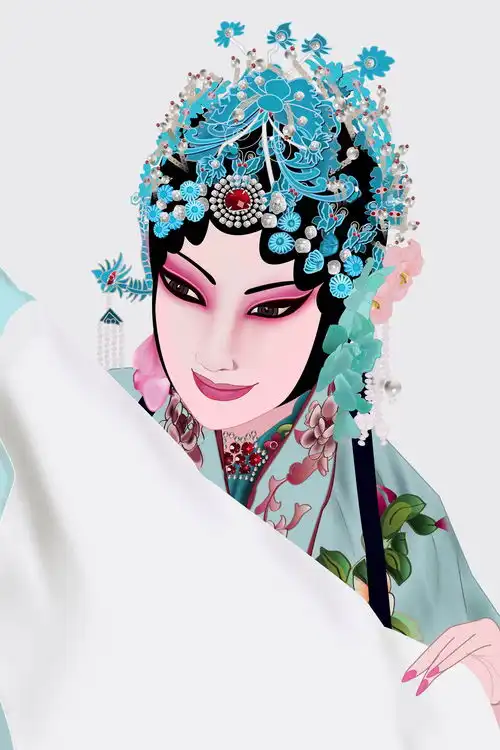 京剧花旦插画