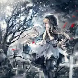 红艳玫瑰少女动漫图片