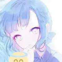 蓝色系列头像卡通女生蓝色系唯美头像