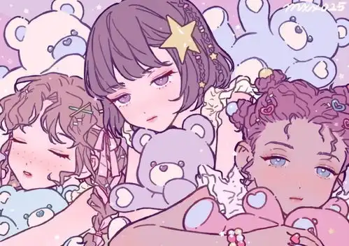 插画风闺蜜女生头像,有亿点点可爱