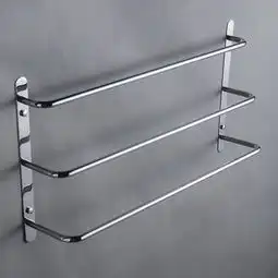 卫欲无限304不锈钢圆角弯管三层毛巾架银色45cm邮乐网