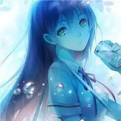 蓝色系头像大图男动漫