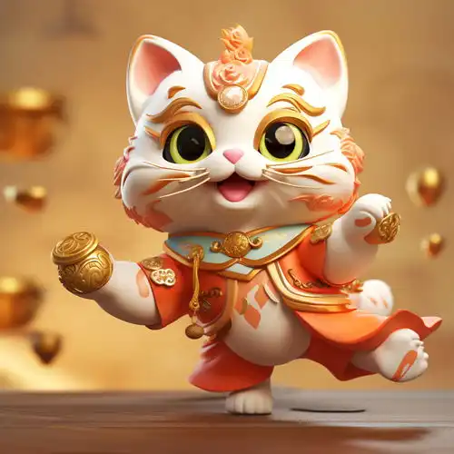 3d卡通喜庆招财猫素材图片海报设计下载请至来源处