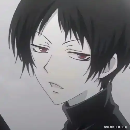 动漫男头像蓝色系黑白