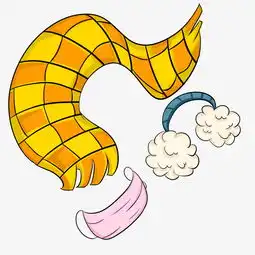 卡通手绘围巾耳套口罩插画图片素材其他格式下载动漫人物大全