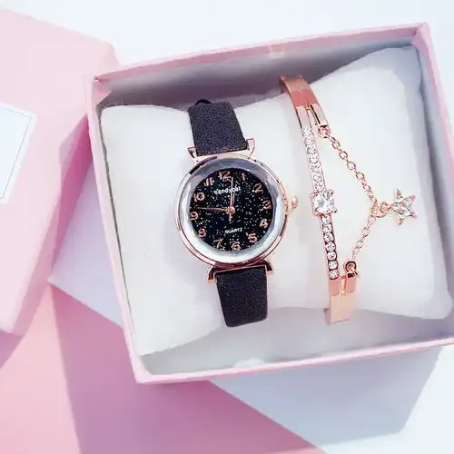 ins少女心手表女学生韩版简约潮流百搭抖音网红同款星空女表防水
