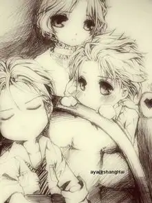 来几张动漫素描图片