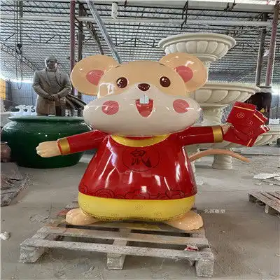 江门卡通雕塑造型玻璃钢卡通雕塑名图专业雕塑