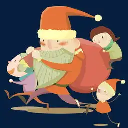 圣诞节梦幻童话风分礼物图片素材其他格式下载动漫人物大全