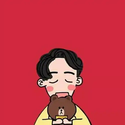 红色系男生头像过年饱和