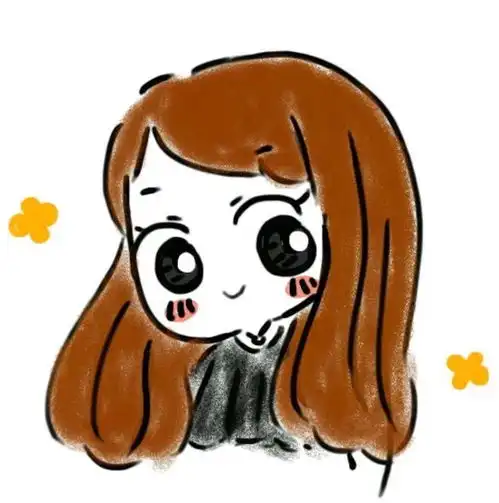 卡通图片可爱头像素描两