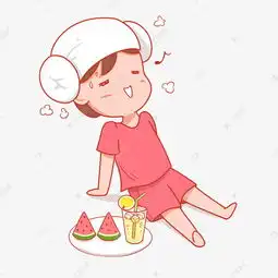 手绘萌系美容汗蒸女孩素材图片免费下载千库网