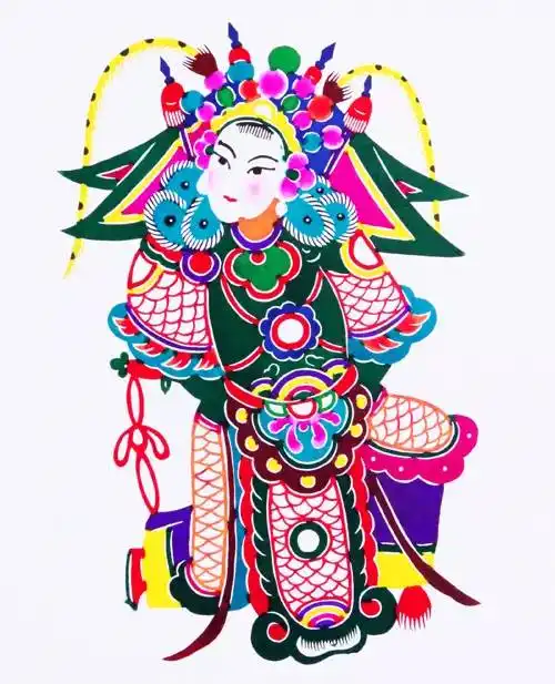 蔚县戏曲人物窗花画影图形